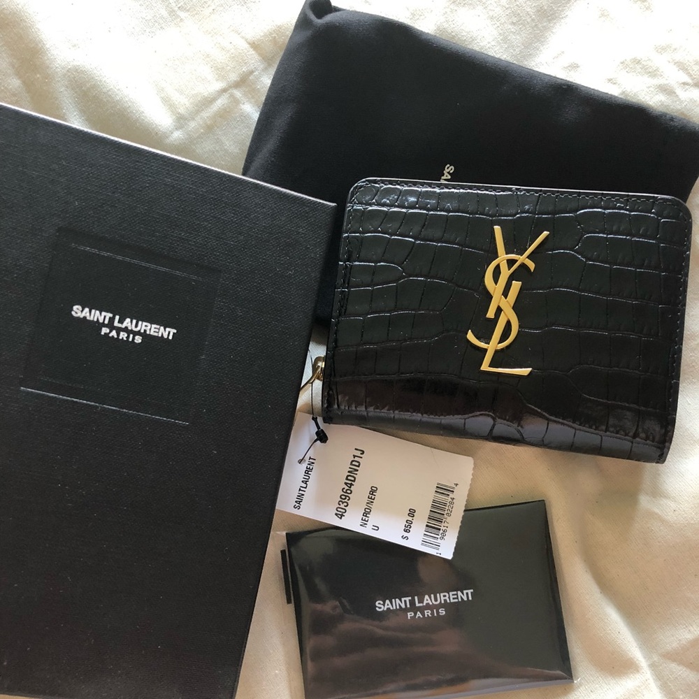 Ysl Black Wallet